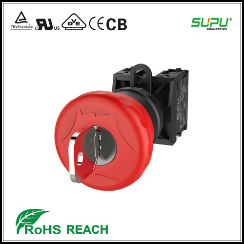 Supu Φ a=40mm Key E-Stop Pushbutton Switch