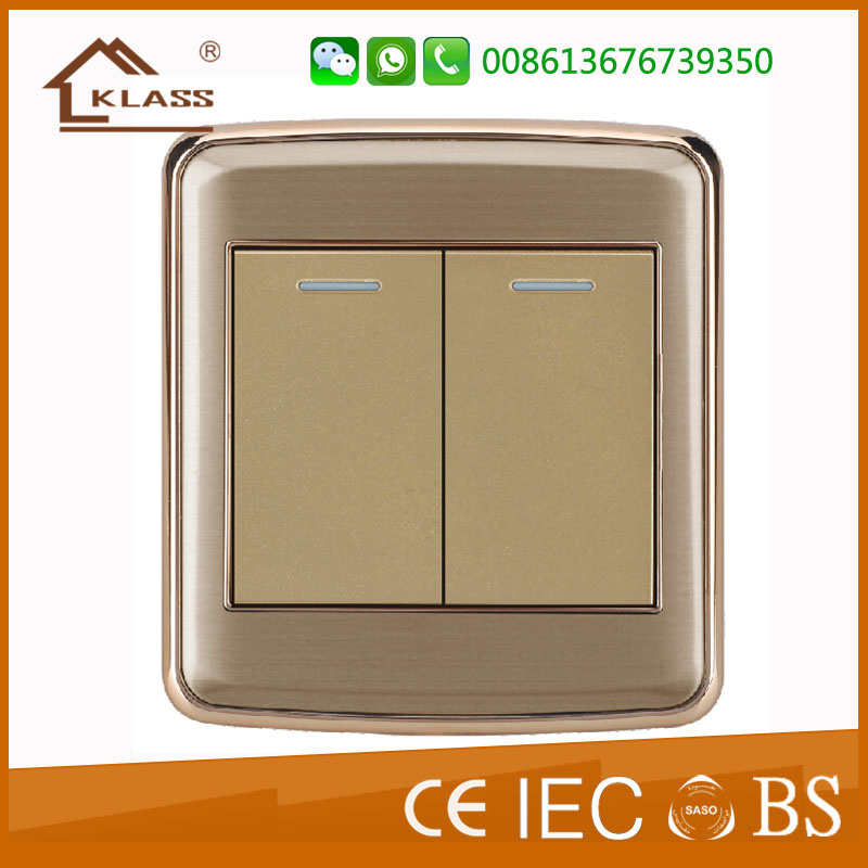 2gang 1way Big Push Button Switch