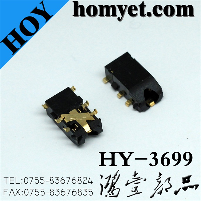 3.5mm Bevel Connection Phone Jack with 6pin DIP Type / Hy-3699