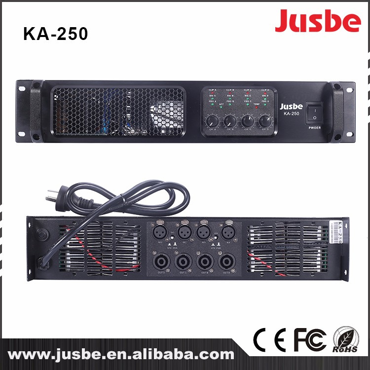 Professional Ka-250 200W Stage Master Multichannel Four Channel Amplifier