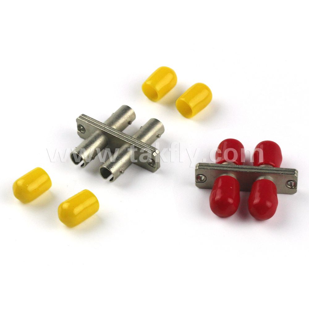 FTTH Single-Mode Duplex Footprint Shaped St-St Optical Fiber Adaptor