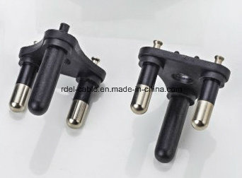 2016 Nickel Plated 16A/250V Great South Africa AC Power Plug Insert with 3 Pin Brass Power Cord Free Samples