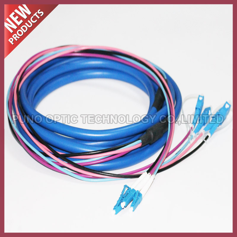 FTTH Fiber Optic Multimode LC to SC Connector Fan-out Cable