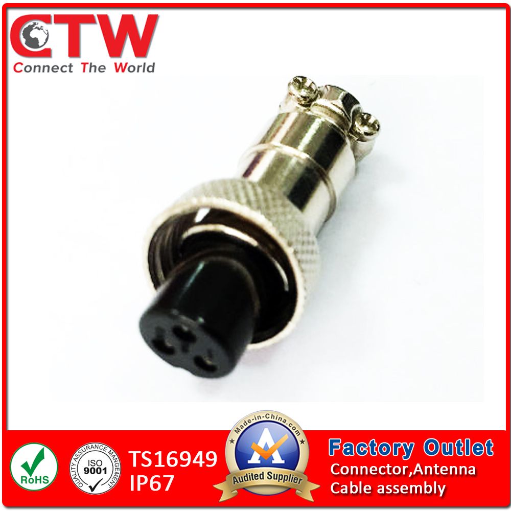 Gx12 Female Cable Side Connector