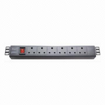PDU South Africa Plug Socket 6-Way 16A 19-Inch Network Cabinet