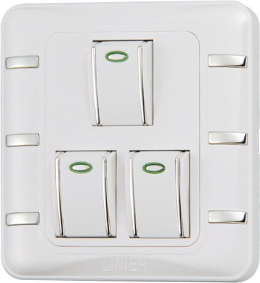 3 Gang 1 Way Wall Switch (EE-HM-K03)