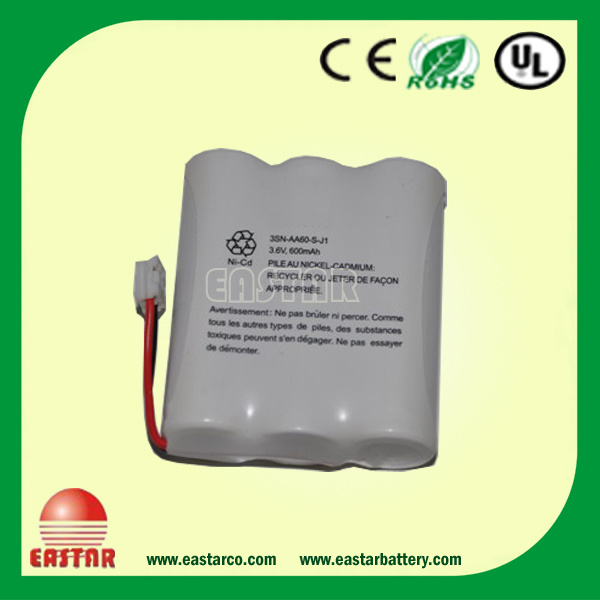 High Quality Rechargeable Ni-CD 3.6V 350mAh Battery