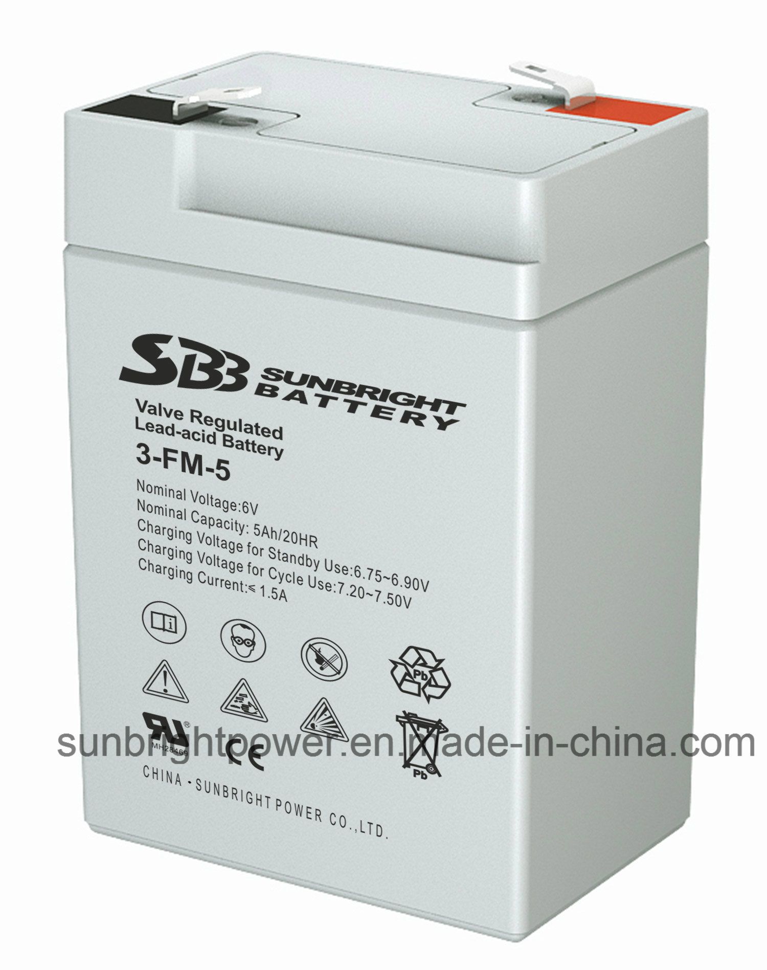 6V5ah Small Size AGM Sealed Lead Acid Battery