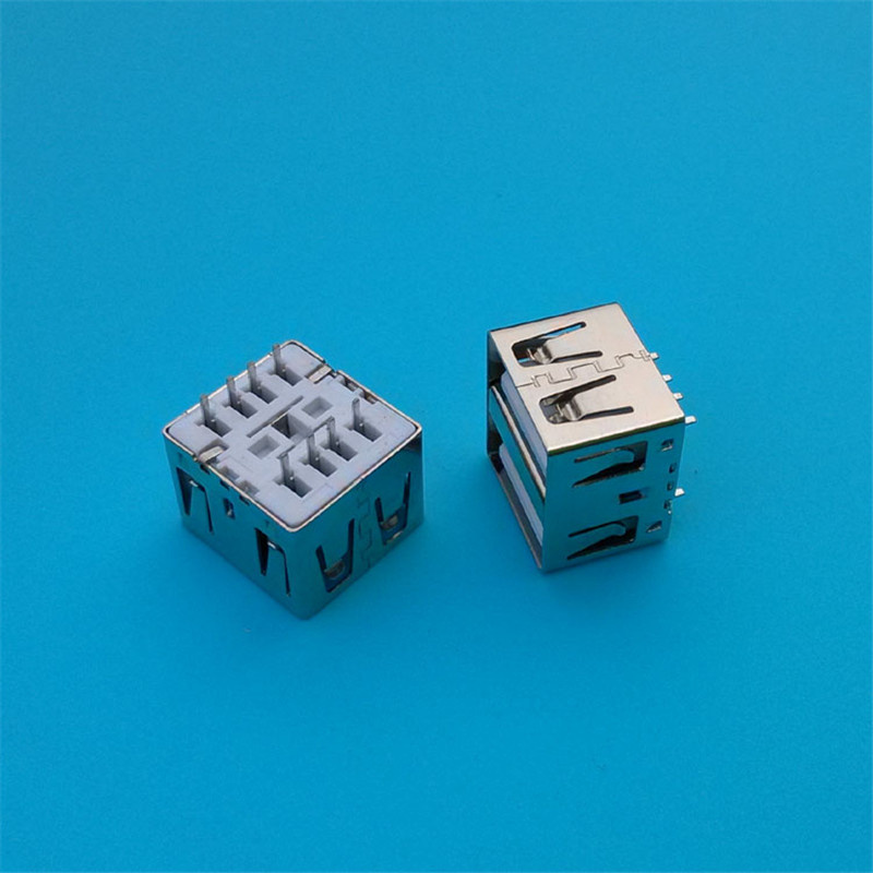 Dual Vertical Port 2.0 USB Jack