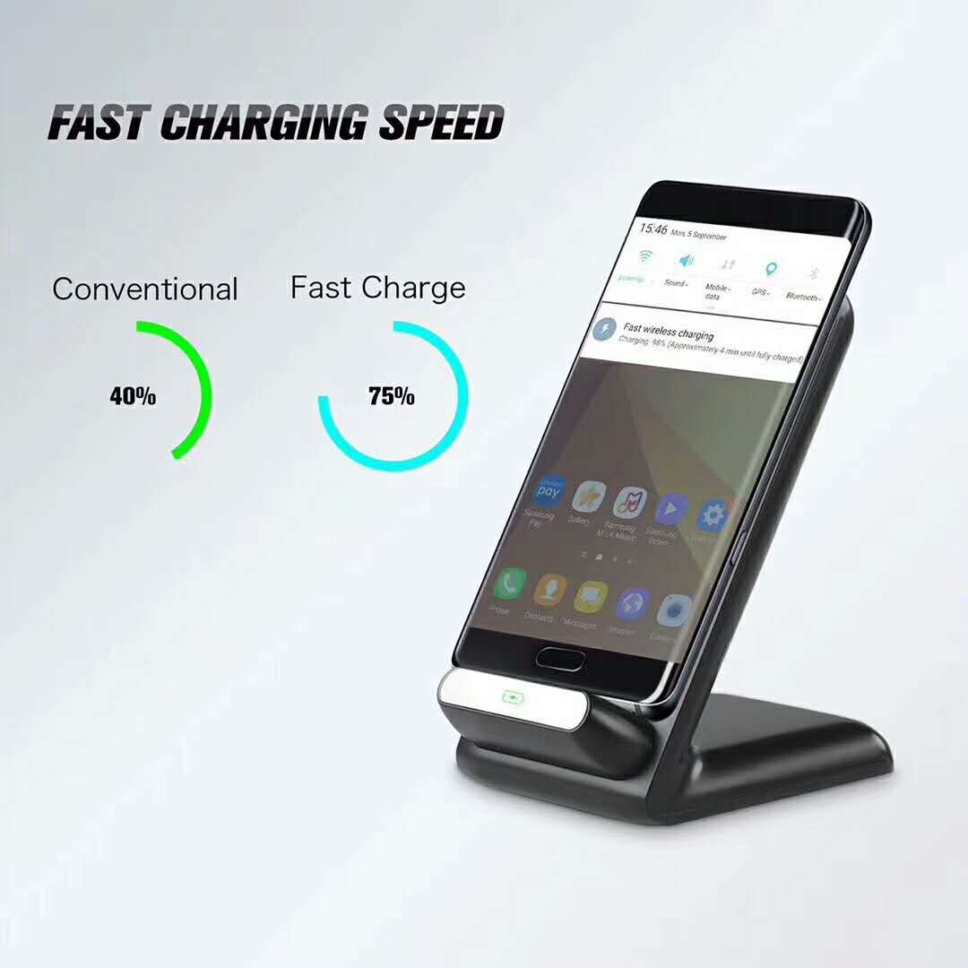 2 Coils Fast Charging Wireless Charger Mobile Phone Holder