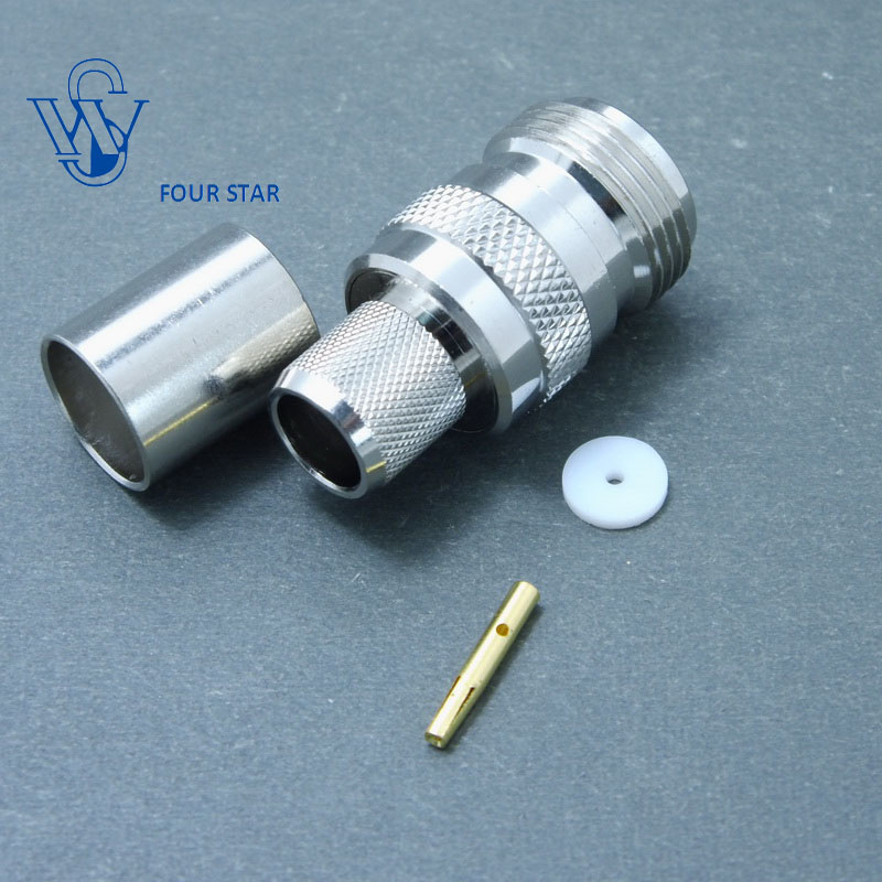 Female Jack Crimp RF N Type Connector for LMR400 Rg8 Rg213 Cable