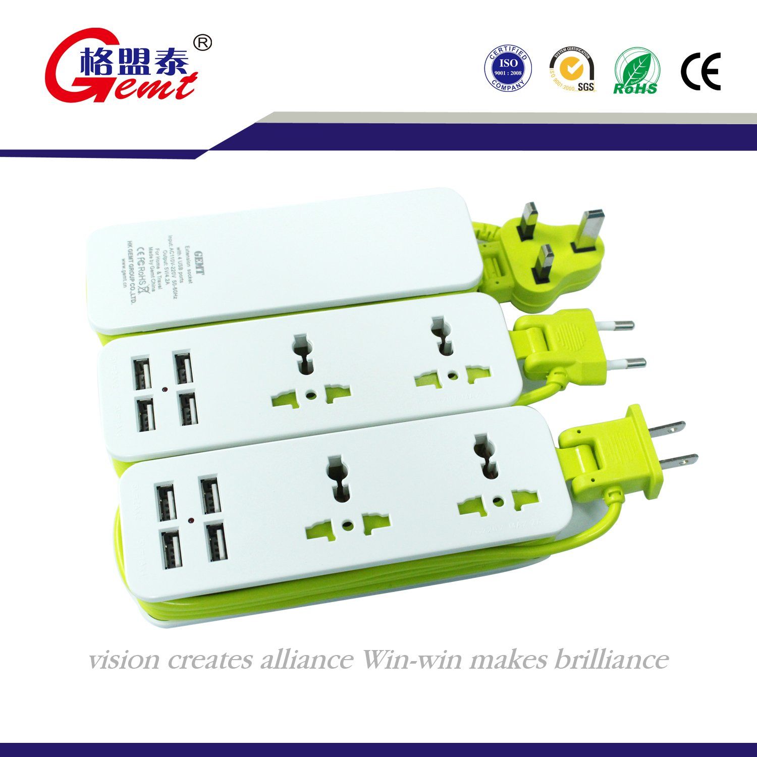 Power Strip and Power Supply with 4 USB Charging Ports