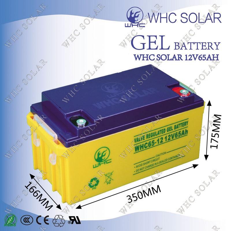 High Quality 12V 65ah Rechargeable Battery for Power System