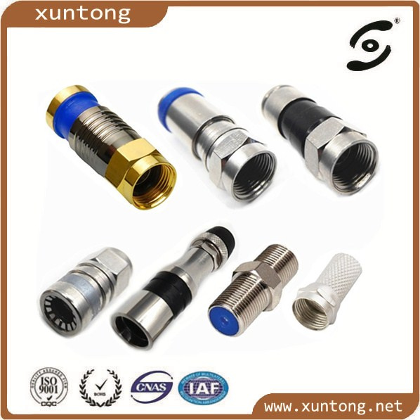 Rg58 Rg59 RG6 Compression Crimp Twist Push on RF Connector