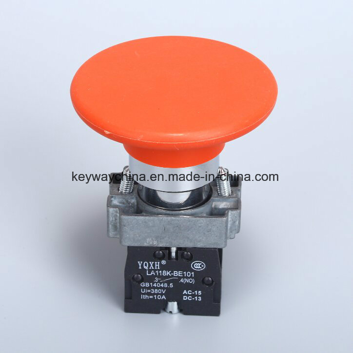 22mm Mushroom Type Push Button Switch (LA118KBM6)
