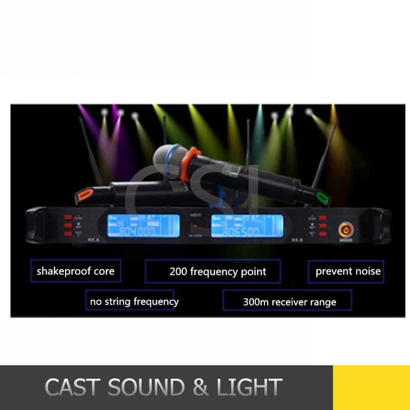 True Diversity UHF 2 Channel Karaoke Wireless Microphone (CSL-TD880D)