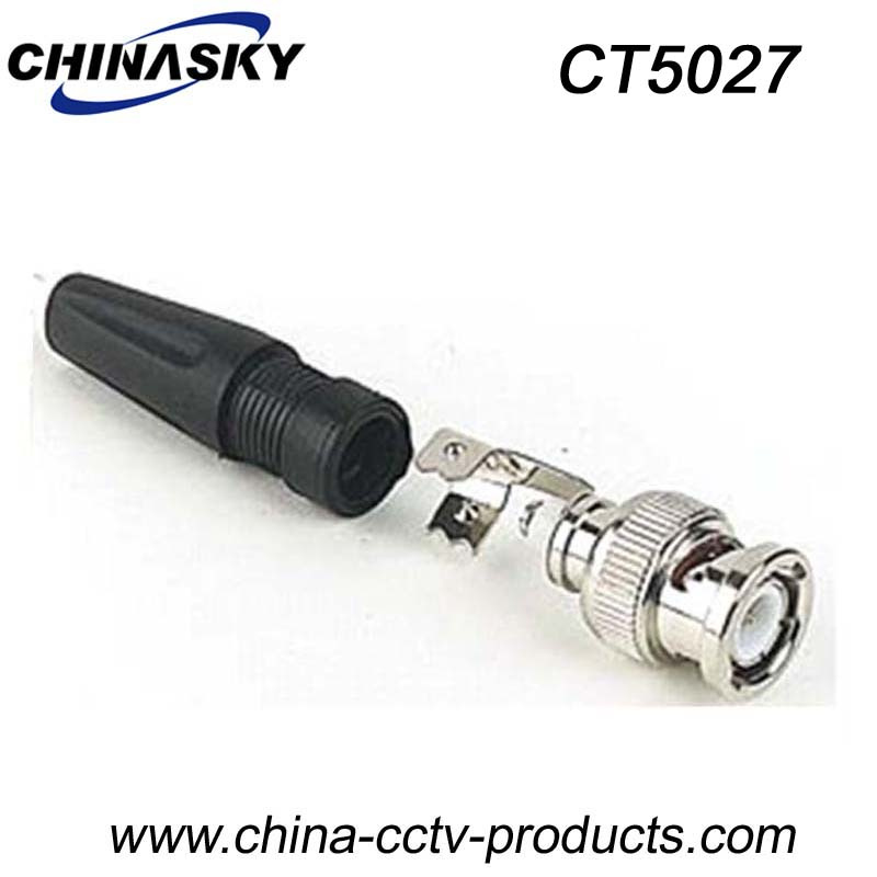 CCTV Male Solderless Connector BNC with Boot (CT5027)