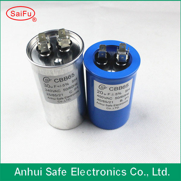 Aluminum Case Round Cbb65 Type 350V Capacitor