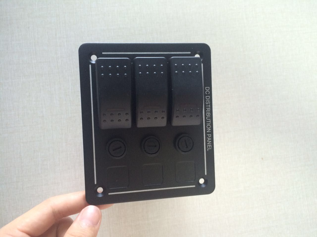 12V/24V Rocker Switch with Aluminum Panel/3 Gangs Rocker Switch Panel