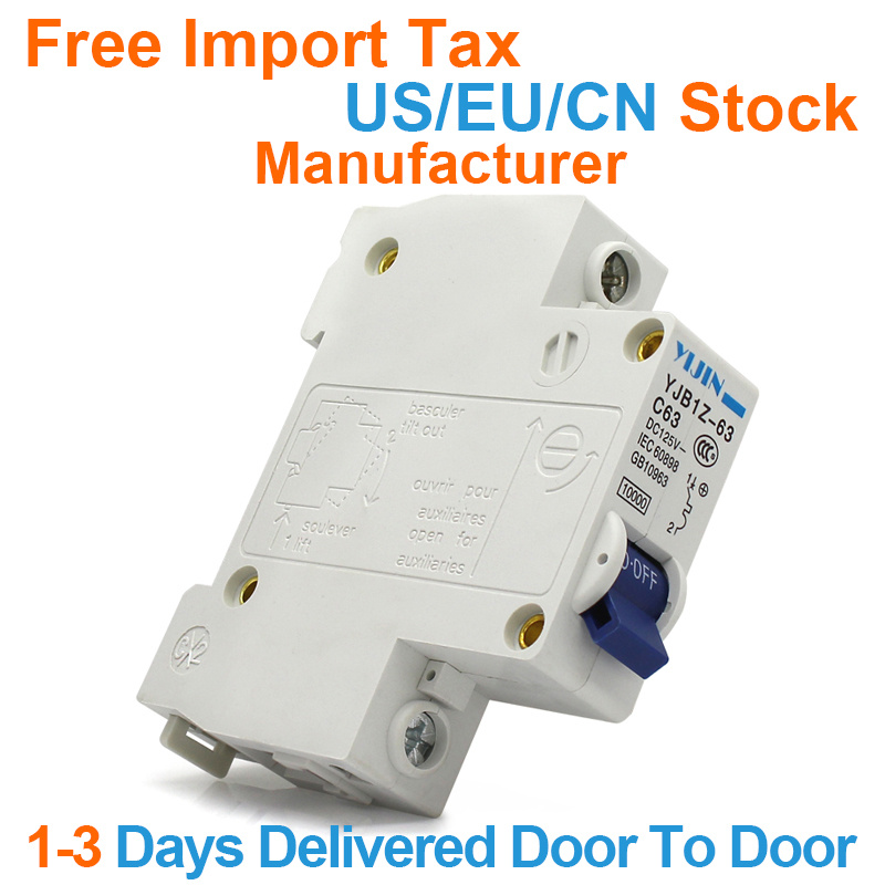 1p 63A DC125V Circuit Breaker Solar System Protection