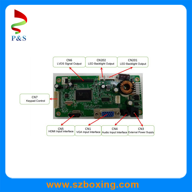 LED Backlight TFT-LCD Control Board with VGA DVI Interface
