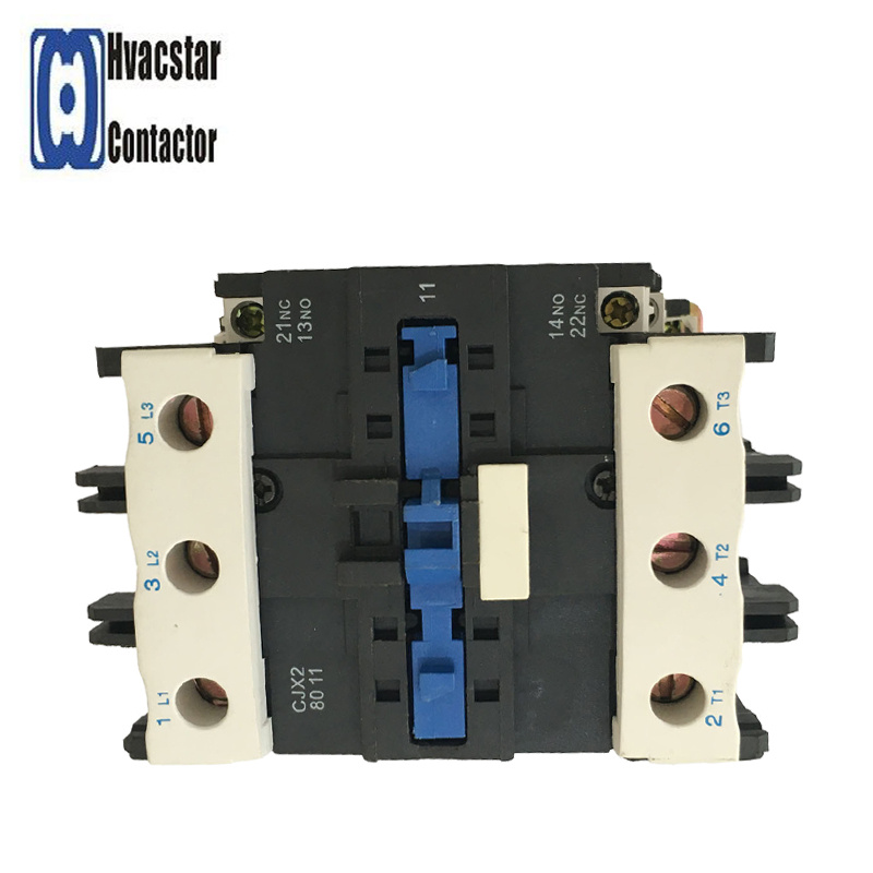 Cjx2-8011 AC Industrial Electromagnetic AC-3 3 Pole 80A 220V D P Contactor