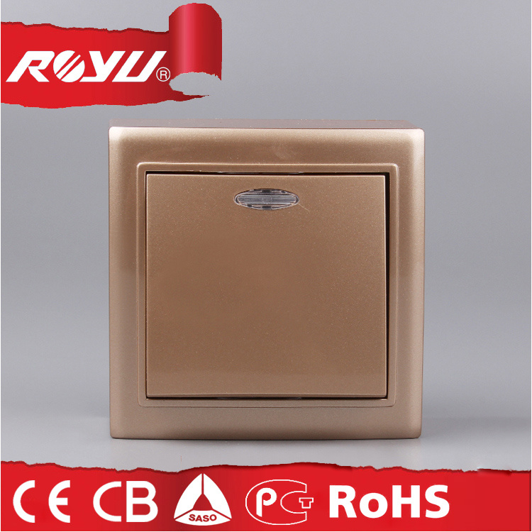 Bronzed Color Surface Mounting Light Switch for European Market