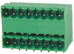 PCB Pluggable Terminal Block Connector 5.0mm Female Bent Dual Row