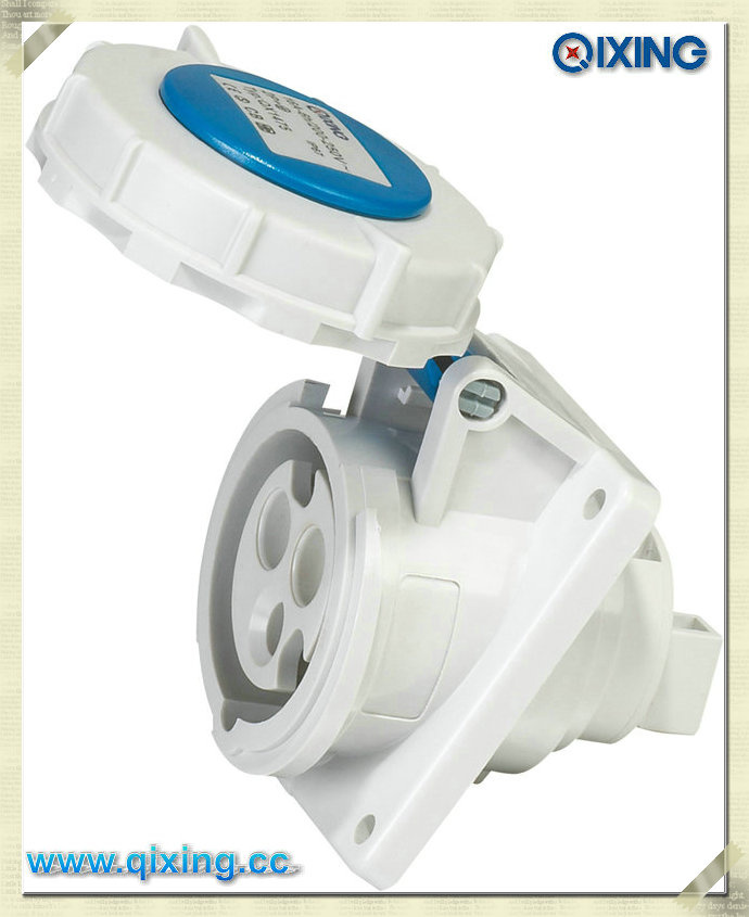 Cee/IEC 16A 3p Blue Industrial Panel Mounted Socket
