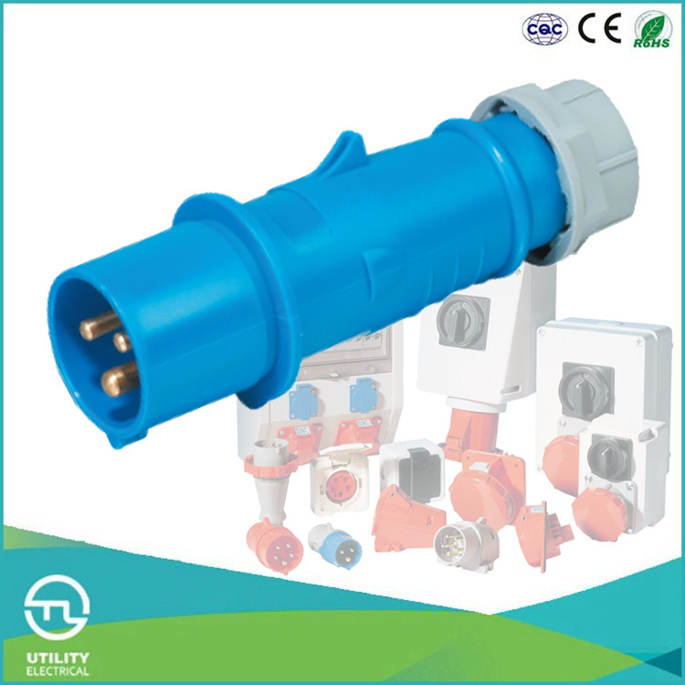 IP44 Cee/IEC Industrial Plug Socket Male Connector