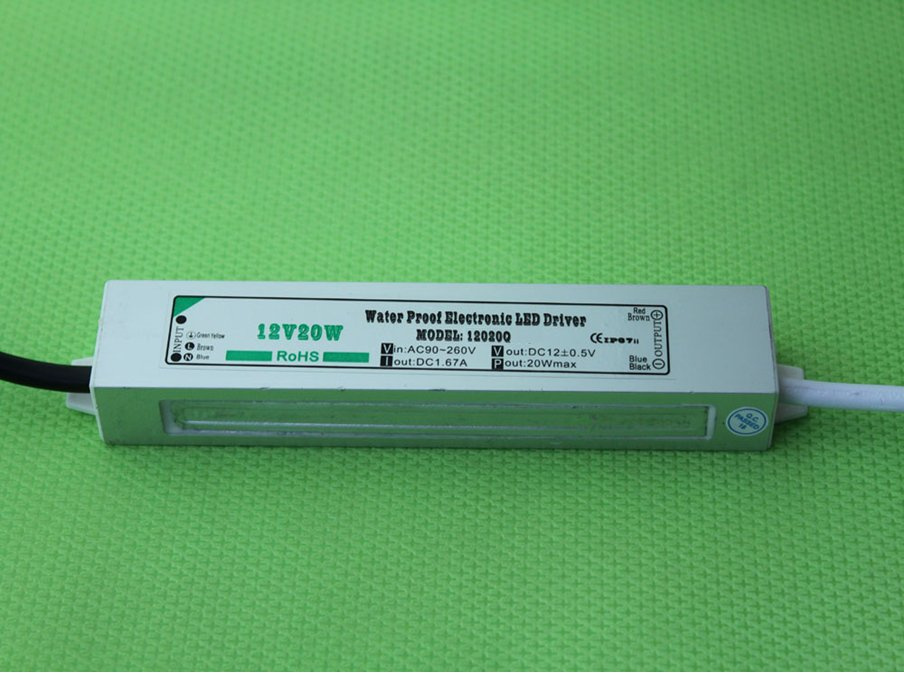 12V 20W IP67 CE RoHS Waterproof LED Driver