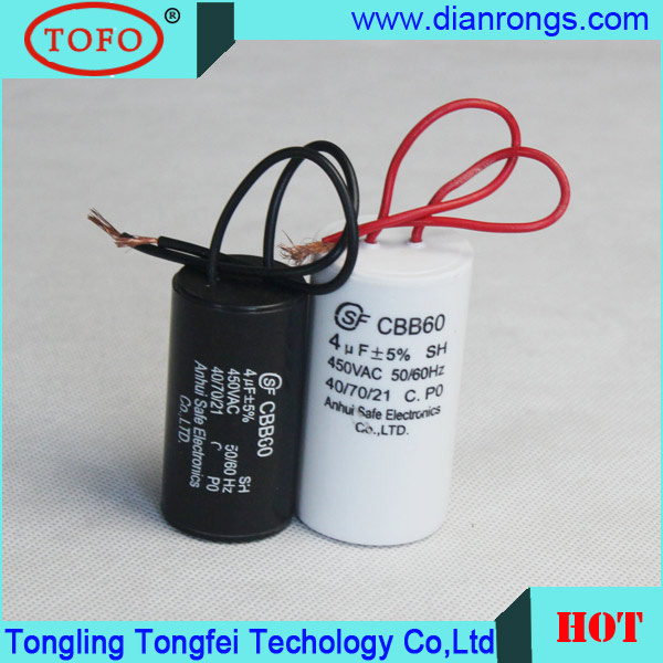 Factory Supplier Cbb60 Film Capacitor 450V 4UF