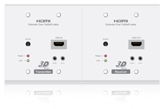 70m Over Cat5e/CAT6 with IR Hdbaset HDMI Extender Wallplate 4k