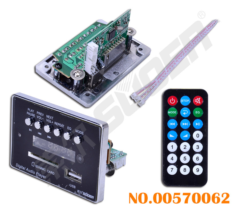 USB SD Card MP3 Decoder Board 12V with Controller