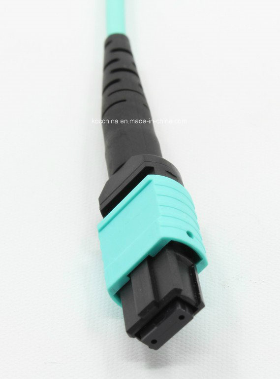 MPO/MTP Om3 Aqua Fiber Optic Cable Patchcord
