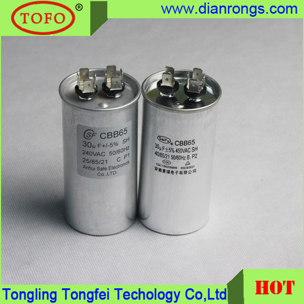 Capacitor Cbb65 Widely Used for Air Condtioner &Refrigerator