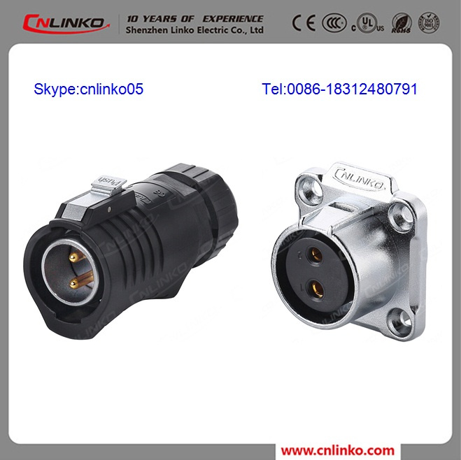 Waterproof Plug Socket 2 Pin Terminal Connector /2 Pin Power Connector