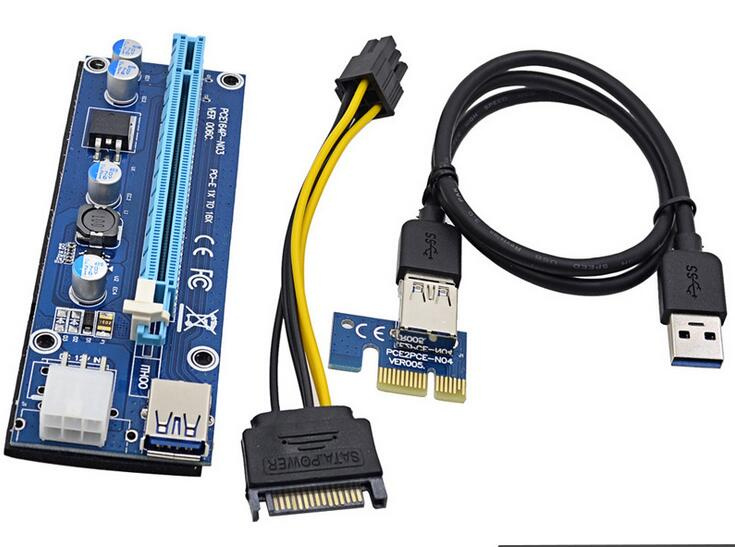 USB3.0 PCI-E Express 1X To16X Extender Riser Card Adapter Ver. 006c