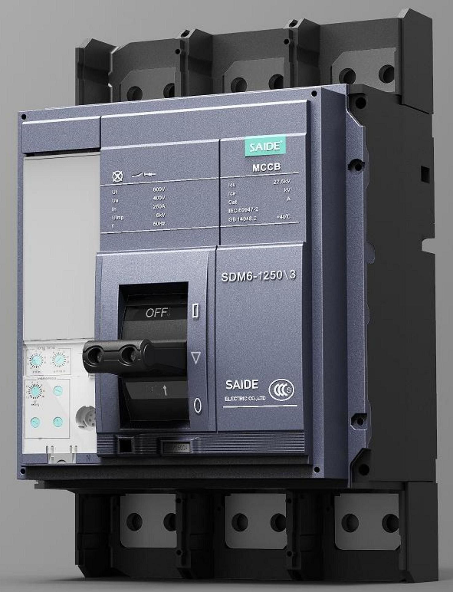 Sdm6 Series Low Voltage MCCB with LCD Screen (1250A)
