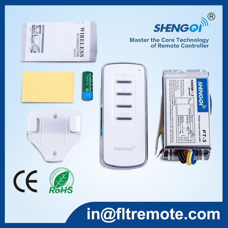 Wirelss Transmitter Electrical Switch Controls FT-3