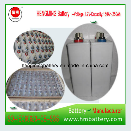 1.2V 150ah Ni-CD Alkaline Battery for UPS, Railway, Substation.