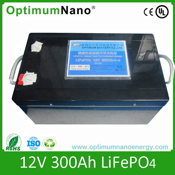 Deep Cycle 12V 300ah LiFePO4 Battery for UPS, Solar/Wind System, Backup Power