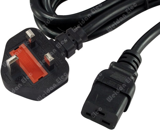 13A Fuse, UK 3p to IEC C13 Power Lead Cord