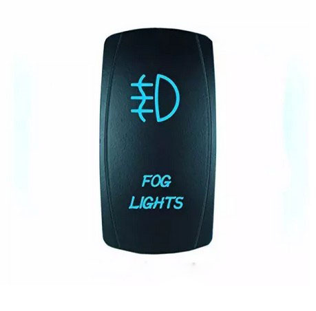 5 Pins Laser Fog Lights Rocker Switch 20A 12V on/off LED Light Blue Red Orange Green Optinal