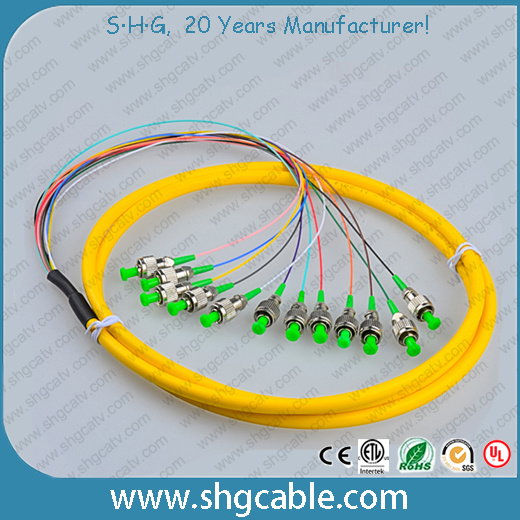 12 Core FC/APC Single Mode Bunched Optical Fiber Pigtail
