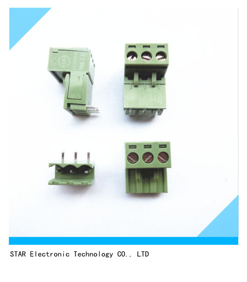 5.08mm Pitch 3pin Plug-in Screw Terminal Block Connector Right Angle