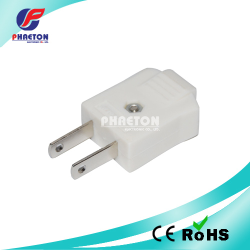 2p Flat Power Plug for Power Cable Connection