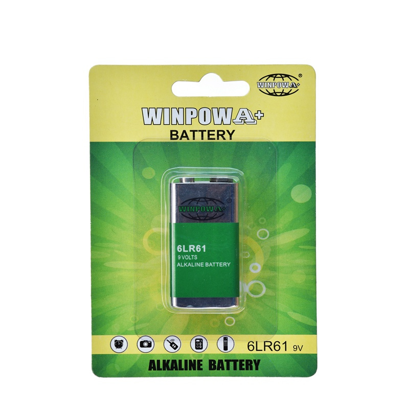 Alkaline Square 480mAh 9V Battery (6LR61)