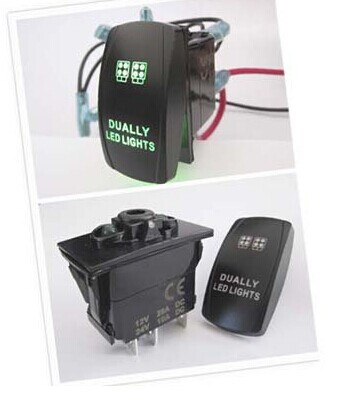 12V Car LED Rocker Switch Right Light No-off Rocker Switch