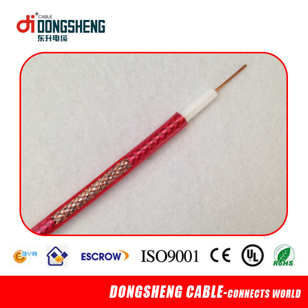 Low Loss 50 Ohm Mini RG6 CCTV Cable/CATV Cable/Coaxial Cable